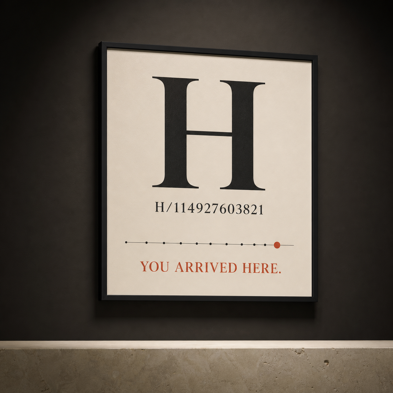 Framed ONEAMONG You Arrived Here birth print
